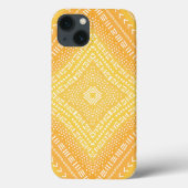 Cool Yellow Boho Kaleidoscope Mandala Case-Mate iPhone Case (Achterkant)