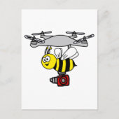 Cool Yellow Jacket Bee Drone Cartoon Briefkaart (Voorkant)