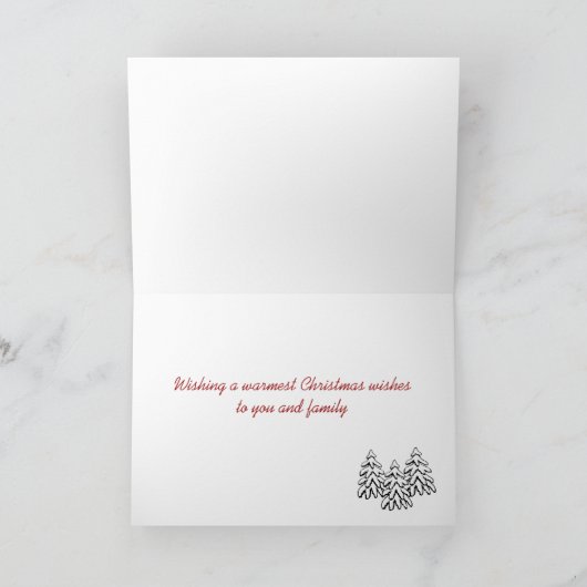 Cool Yellow Lab Cartoon Kerstsneeuw Bossen Feestdagen Kaart (Binnen)