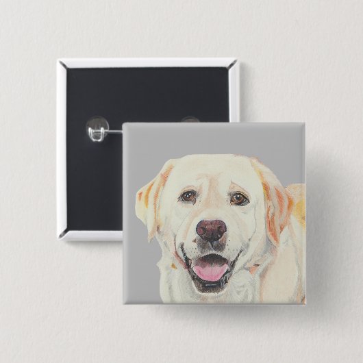 Cool Yellow Lab Pin Button (Voorkant /achterkant)