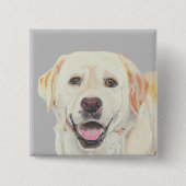 Cool Yellow Lab Pin Button (Voorkant)