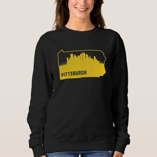 Cool Yellow Pennsylvania Overzicht Pittsburgh Trui (Voorkant)