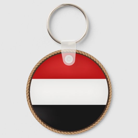 Cool Yemen Flag Seal Sleutelhanger (Voorkant)