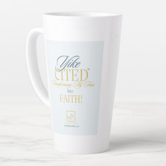 Cool YikeCITED(TM) Latte Mok (Linkerhoek)