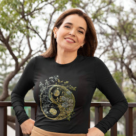 Cool Yin en Yang Spiritueel Meditation Symbool T-shirt