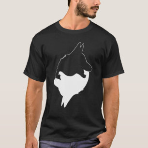 Cool Yin Yang Hond Leuke Duitse Shepard Met Wit I T-shirt