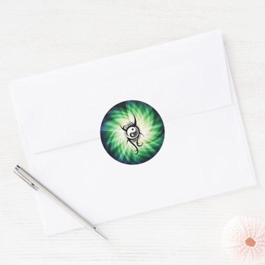 Cool Yin Yang Ronde Sticker (Envelop)