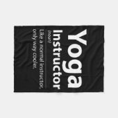 Cool Yoga Instructor Definition Funny Yoga Lover  Fleece Deken (Voorkant (Horizontaal))