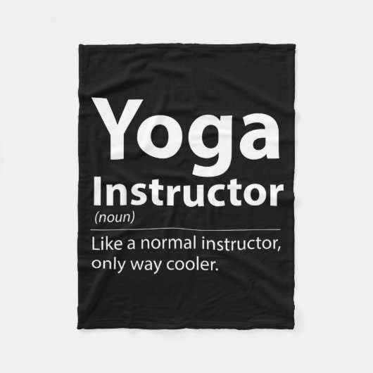 Cool Yoga Instructor Definition Funny Yoga Lover  Fleece Deken (Voorkant)