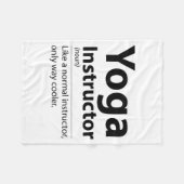 Cool Yoga Instructor Definition Funny Yoga Lover  Fleece Deken (Voorkant (Horizontaal))
