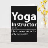 Cool Yoga Instructor Definition Funny Yoga Lover  Kaart (Gele Bloem)