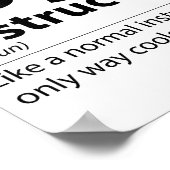 Cool Yoga Instructor Definition Funny Yoga Lover Poster (Hoek)