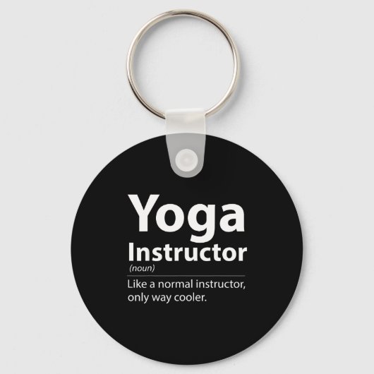 Cool Yoga Instructor Definition Funny Yoga Lover  Sleutelhanger (Voorkant)
