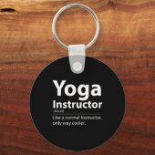Cool Yoga Instructor Definition Funny Yoga Lover  Sleutelhanger (Voorkant)