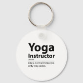 Cool Yoga Instructor Definition Funny Yoga Lover  Sleutelhanger (Voorkant)