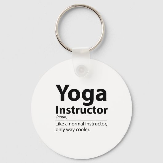 Cool Yoga Instructor Definition Funny Yoga Lover  Sleutelhanger (Voorkant)