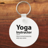 Cool Yoga Instructor Definition Funny Yoga Lover  Sleutelhanger (Voorkant)