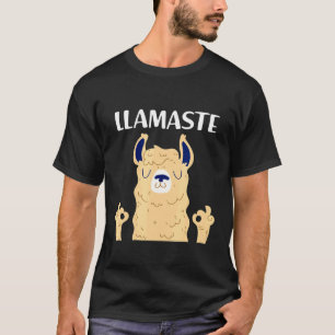Cool Yoga namaste Lama Lama Alpaca T-shirt