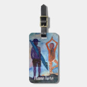 Cool Yoga Surf Sunset Bagagelabel (Voorkant verticaal)