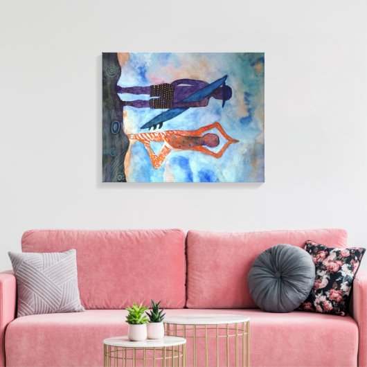 Cool yoga Surf Sunset Single Print (Insitu (Woonkamer))