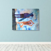 Cool yoga Surf Sunset Single Print (Insitu (Houten vloer))