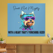 Cool Yorkie Dog met Zonnebril Canvas Afdruk (Insitu (Woonkamer))