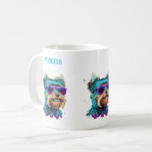 Cool Yorkie Dog met Zonnebril Koffiemok (Voorkant links)