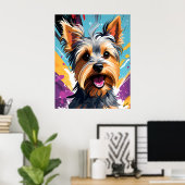 Cool Yorkie Poster (Thuiskantoor)