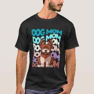 Cool Yorkshire Terrier Dog Mam Retro Dog T-shirt
