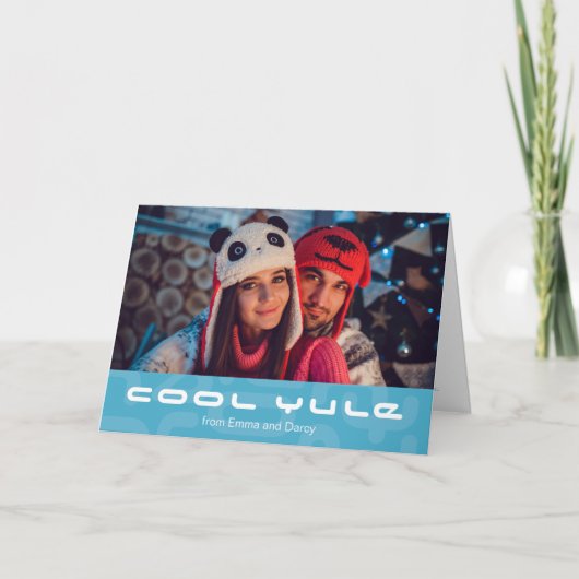 Cool Yule Modern Atomic MOD Kerstmis Feestdagen Kaart (Voorkant)