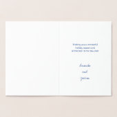 Cool Yule Modern Script Trees Holiday Silver Folie Kaarten (Binnen)