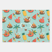 Cool Yule | Moderne tropische kerstman uit de midd Inpakpapier Vel (Voorkant)