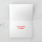 Cool Yule Santa Motorcycle Gepersonaliseerde Kerst Feestdagen Kaart (Binnen)