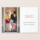 Cool Yule Script Trees Your Photo Holiday Gold Folie Kaarten (Binnen)