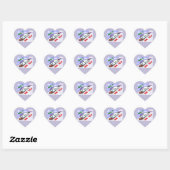 Cool Yule Snowman Heart Sticker (Vel)