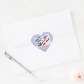 Cool Yule Snowman Heart Sticker (Envelop)