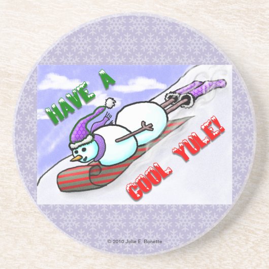 Cool Yule Snowman Onderzetter (Voorkant)