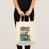 Cool Yule Tandem Surfing Hawaiian Penguins Tote Bag (Voorkant (product))