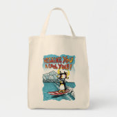 Cool Yule Tandem Surfing Hawaiian Penguins Tote Bag (Voorkant)
