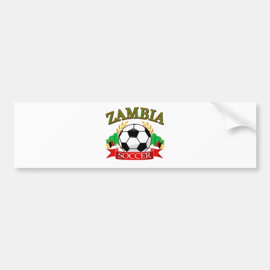 Cool Zambian soccer design Bumpersticker (Voorkant)