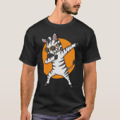 Cool Zebra Dabbing met zonnebril T-shirt (Voorkant)