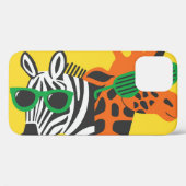 Cool Zebra Giraffe Cartoon Illustratie Case-Mate iPhone Case (Achterkant (horizontaal))
