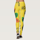 Cool Zebra Giraffe Cartoon Illustratie Leggings (Achterkant)