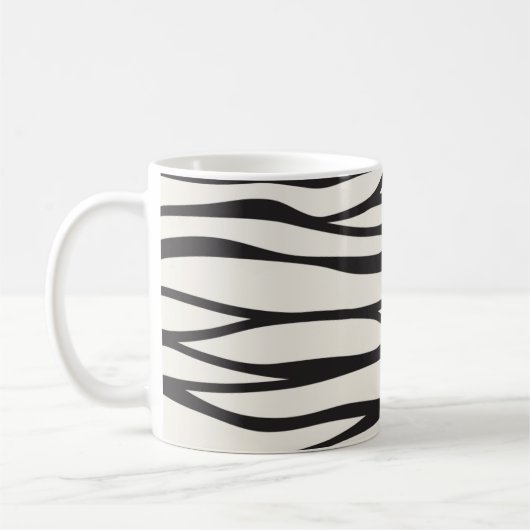 Cool zebra patroon strepen cafe mok (Links)