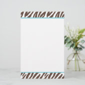 Cool Zebra Pattern Briefpapier (Staand voorkant)