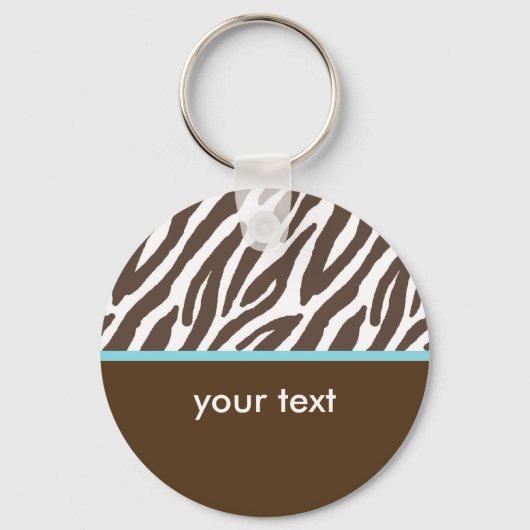 Cool Zebra Pattern Sleutelhanger (Voorkant)