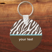 Cool Zebra Pattern Sleutelhanger (Voorkant)
