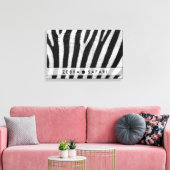 Cool Zebra Pattern Textuur Canvas Afdruk (Insitu (Woonkamer))
