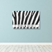 Cool Zebra Pattern Textuur Canvas Afdruk (Insitu (Houten vloer))