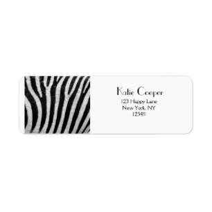Cool Zebra Pattern Textuur Etiket